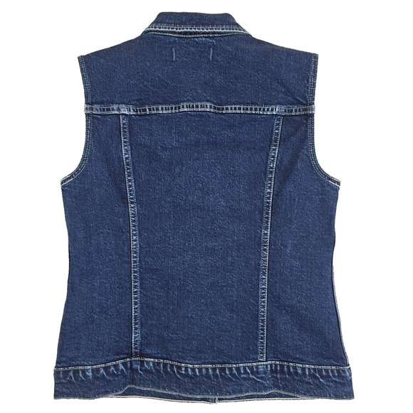 MADEWELL ~Woman Size S~ Blue Denim Vest Button-Up, Pockets NWT. - Picture 3 of 13